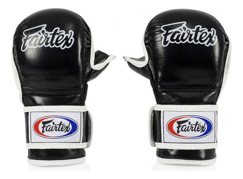 Guantes Mma Fairtex Fvg15 Cuero Natural L Negro
