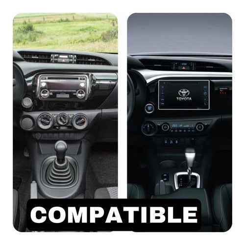 Radio Android Toyota Hilux 2016 4/64gb Apple Carplay Andauto Gris