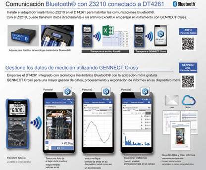Multímetro Hioki Dt4261-90 + Bluetooth Iva Incluido