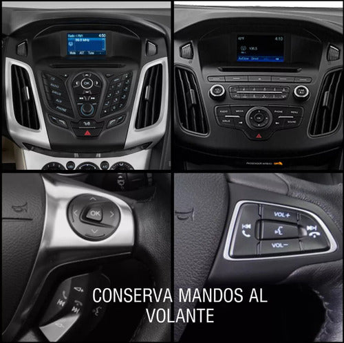 Radio Android Ford Focus 8core Qled Apple Carplay Negro