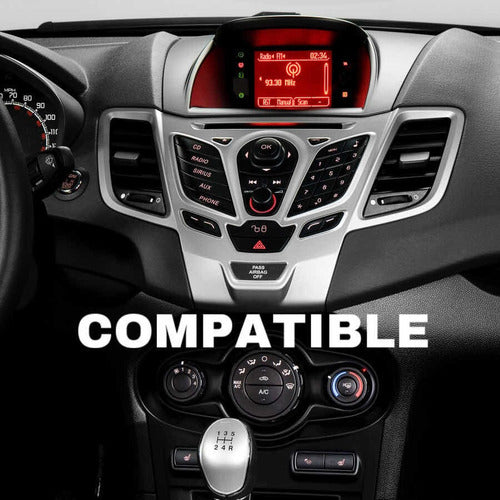 Radio Android Ford Fiesta 2009-14 Apple Carplay Androidcar Gris Oscuro