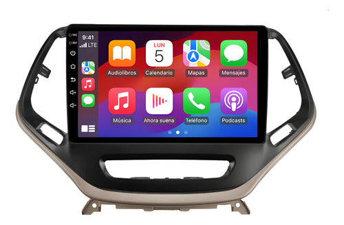 Radio Android Jeep Cherokee 8core Carplay Android Auto Qled  Gris Oscuro