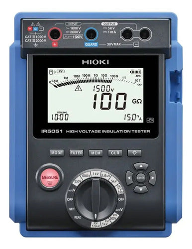 Medidor De Aislación De 5kv Hioki Ir5051-90 con certificado de calibración
