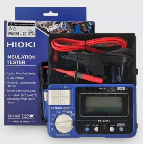 Medidor De Aislación Hioki Ir4056-20 con certificado de calibración
