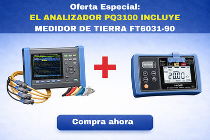Analizador de calidad de energía Hioki  PQ3100/6000 Kit